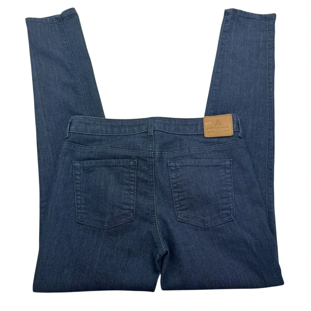 American Giant Jeans Mens 29 X 31 Blue Skinny Stretch Denim Made in USA